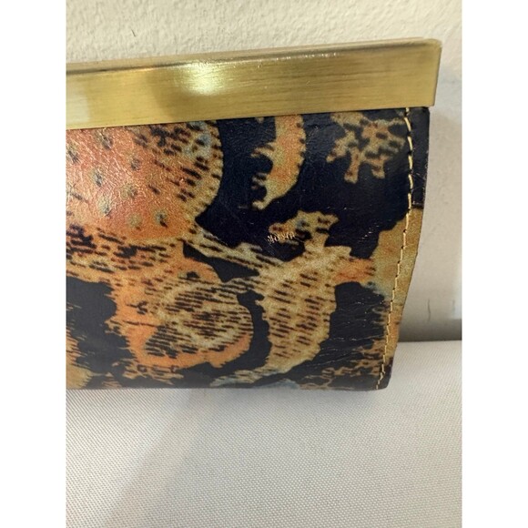 PATRICIA NASH CAUCHY  ITALIAN LEATHER TOP FRAME WALLET/CLUTCH - Picture 8 of 11